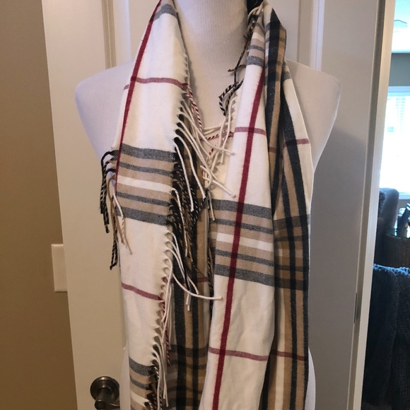 Dillards Accessories - Plaid & Tasseled Infinity Scarf - NWT